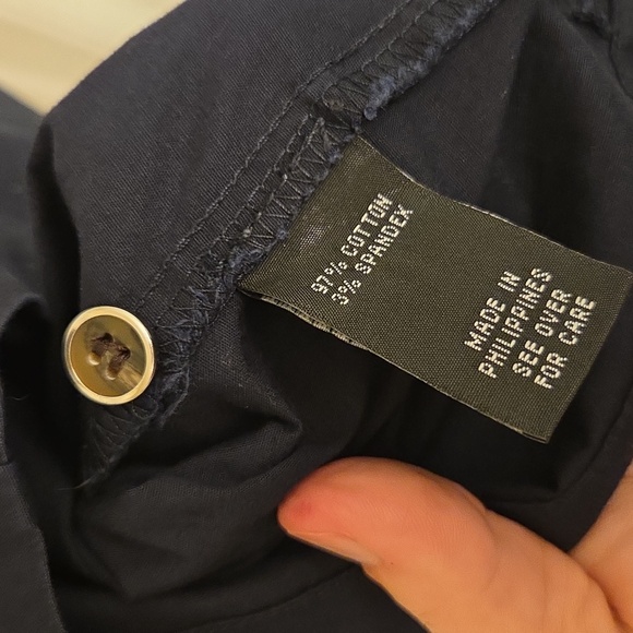 BCX Navy Sleeveless Button Up Dress with Belt Size M - Picture 9 of 10